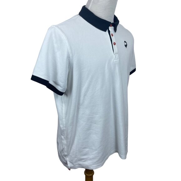 Outdoor Afro Men's Classic Fit Button Up White Polo Shirt Sz L - NWT - Picture 2 of 9